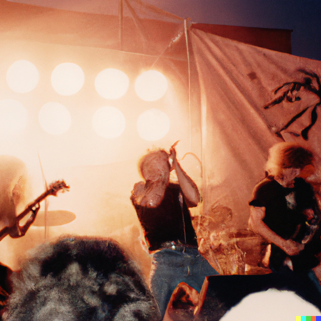 Stool performance at the Schumacher Row music festival in Pieds, 1996.